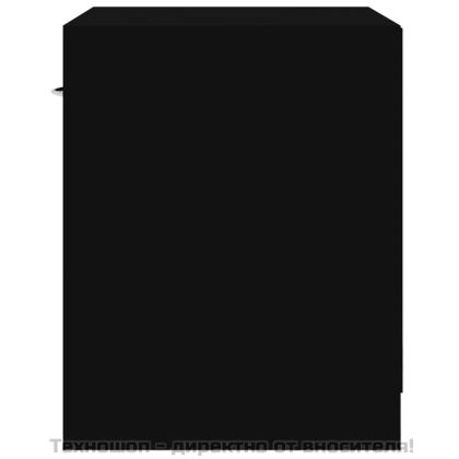 Нощни шкафчета, 2 бр, с чекмедже, черни