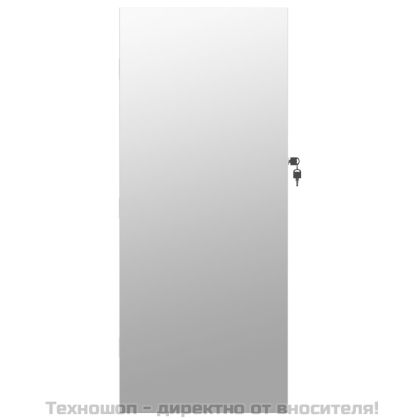 Огледален шкаф за бижута с LED осветление, стенен монтаж, бял