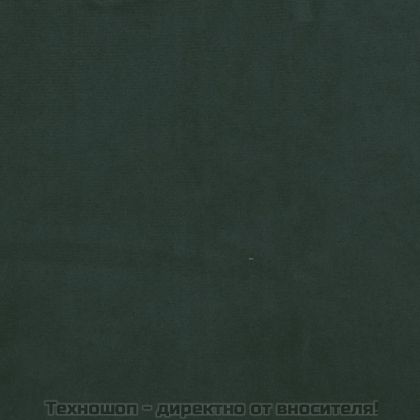 Релакс стол с табуретка, тъмнозелен, кадифе