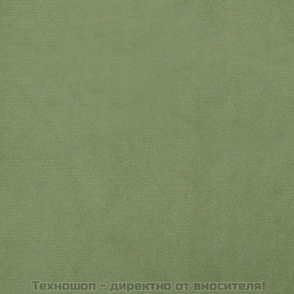 Релакс стол с табуретка, светлозелен, кадифе