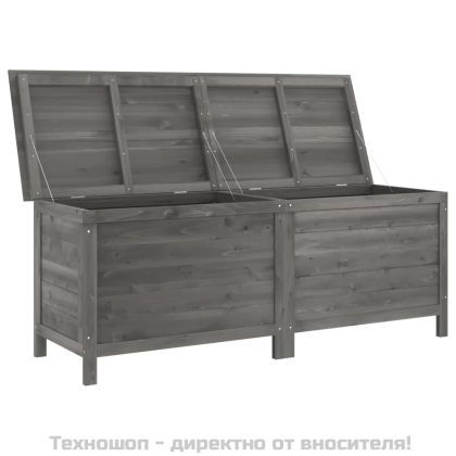 Градинска ракла антрацит 150x50x56,5 см чам масив