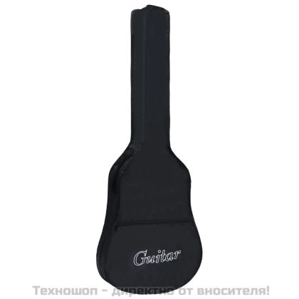 Класическа китара за начинаещи с калъф, черна, 4/4, 39"