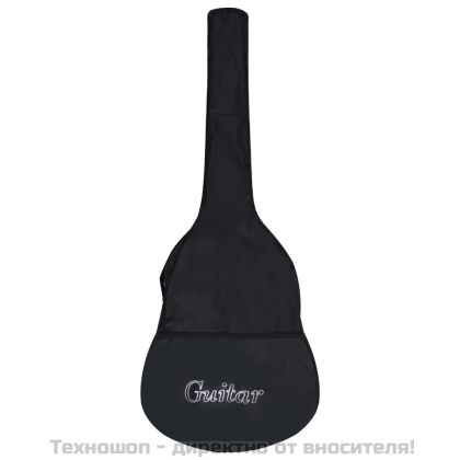 Класическа китара за начинаещи с калъф, черна, 4/4, 39"