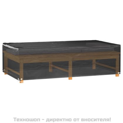 Покривало за градински мебели 8 капси 125x70x35 см правоъгълно