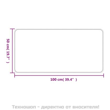 Пътека, сизалена визия, platina, 50x100 см