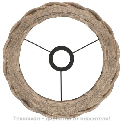 Абажур за таванна лампа кафяв Ø30x20 см ракита