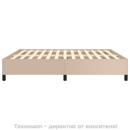 Рамка за легло, капучино, 160x200 см, изкуствена кожа