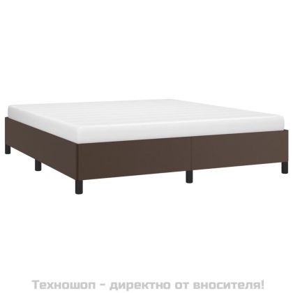 Pамка за легло кафява 180x200 см изкуствена кожа