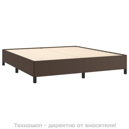 Pамка за легло кафява 180x200 см изкуствена кожа