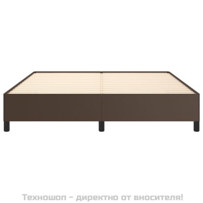 Pамка за легло кафява 180x200 см изкуствена кожа