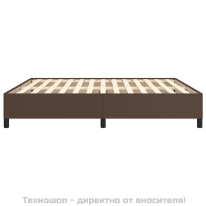 Pамка за легло кафява 160x200 см изкуствена кожа