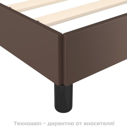 Pамка за легло кафява 160x200 см изкуствена кожа
