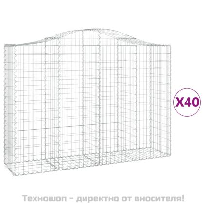 Габионни кошници арка 40 бр 200x50x140/160см поцинковано желязо