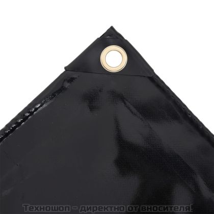 Брезент, 650 г/м², 4x6 м, черен