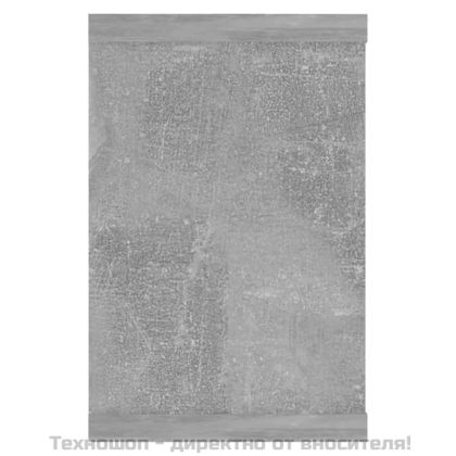 Стенни кубични рафтове, 6 бр, бетонно сиви, 60x15x23 см