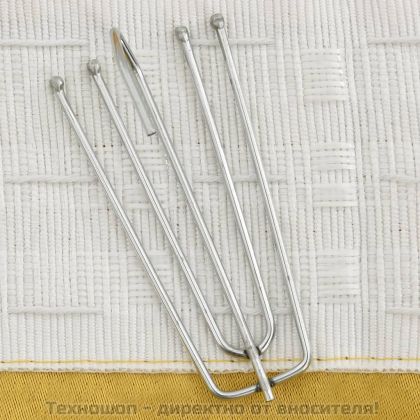 Затъмняваща завеса с куки, имитираща лен, жълта, 290x245 см