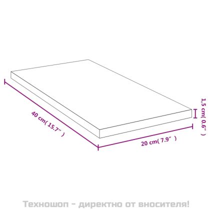 Стенен рафт 40x20x1,5 см бамбук