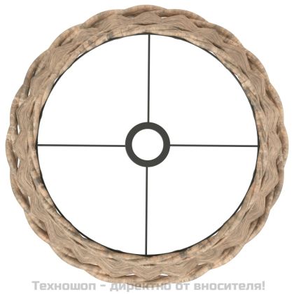 Абажур за таванна лампа кафяв Ø40x26 см ракита