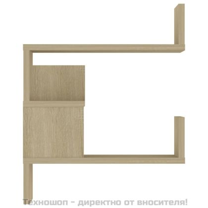 Стенен ъглов рафт, дъб сонома, 40x40x50 см, инженерно дърво
