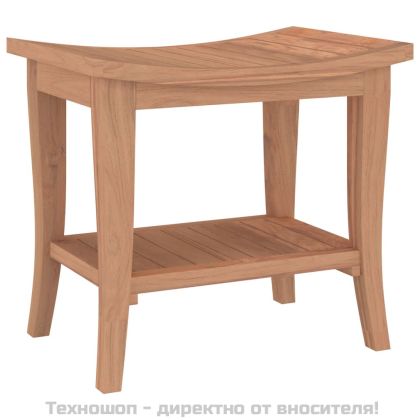 Помощна маса за баня 50x35x45 см тиково дърво масив
