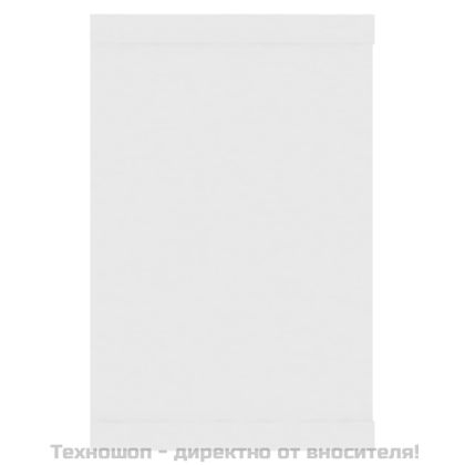 Стенни кубични рафтове, 4 бр, бели, 60x15x23см, инженерно дърво