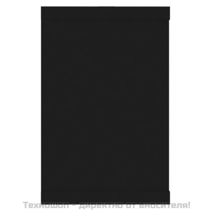 Стенни кубични рафтове, 4 бр, черни, 60x15x23см инженерно дърво