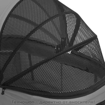 Сгъваема количка за кучета, сива, 83x48x97 см, Оксфорд плат