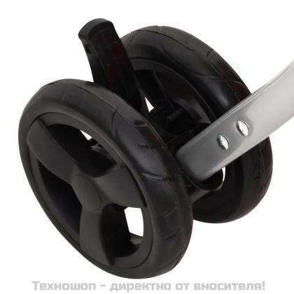 Сгъваема количка за кучета, сива, 83x48x97 см, Оксфорд плат