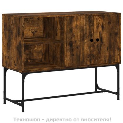 Бюфет опушен дъб 100x40x79,5 см инженерно дърво
