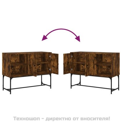 Бюфет опушен дъб 100x40x79,5 см инженерно дърво