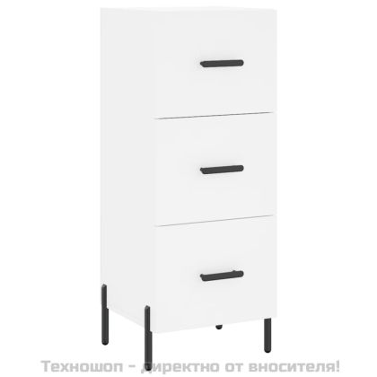 Висок шкаф, бял, 34,5x34x180 см, инженерно дърво