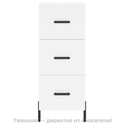 Висок шкаф, бял, 34,5x34x180 см, инженерно дърво