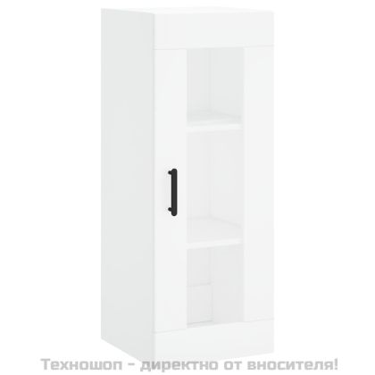 Висок шкаф, бял, 34,5x34x180 см, инженерно дърво