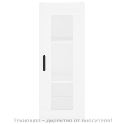 Висок шкаф, бял, 34,5x34x180 см, инженерно дърво