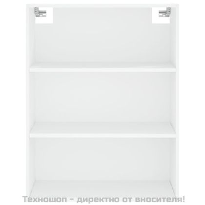 Висок шкаф, бял, 69,5x34x180 см, инженерно дърво