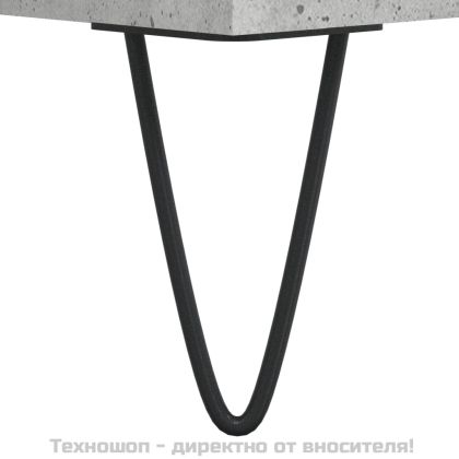 Висок шкаф, бетонно сив, 69,5x34x180 см, инженерно дърво