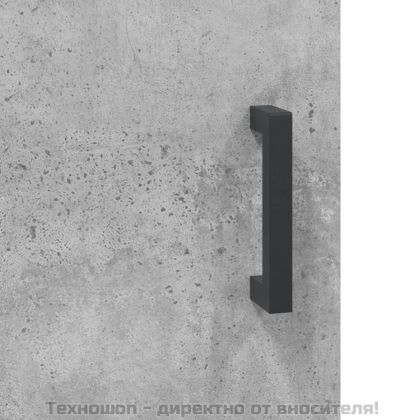 Висок шкаф, бетонно сив, 69,5x34x180 см, инженерно дърво