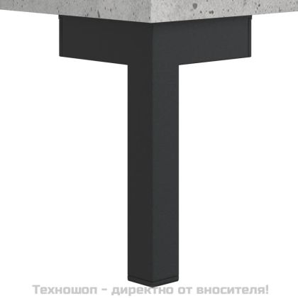 Висок шкаф, бетонно сив, 69,5x34x180 см, инженерно дърво