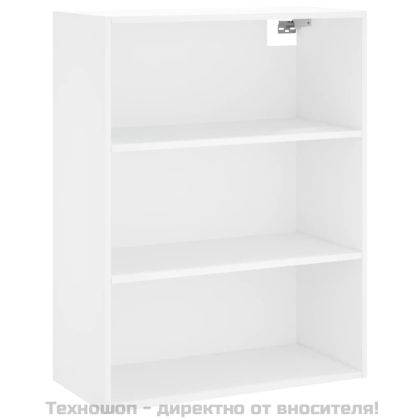 Висок шкаф, бял, 69,5x34x180 см, инженерно дърво