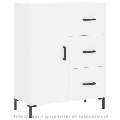 Висок шкаф, бял, 69,5x34x180 см, инженерно дърво