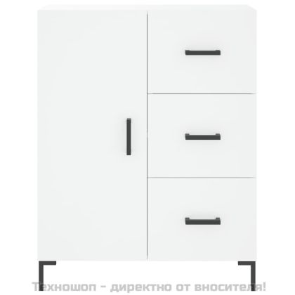 Висок шкаф, бял, 69,5x34x180 см, инженерно дърво