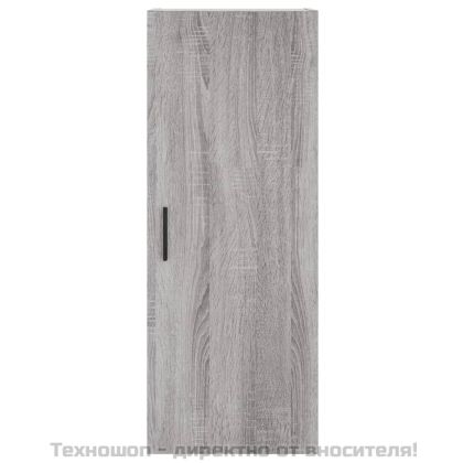 Висок шкаф, сив сонома, 34,5x34x180 см, инженерно дърво