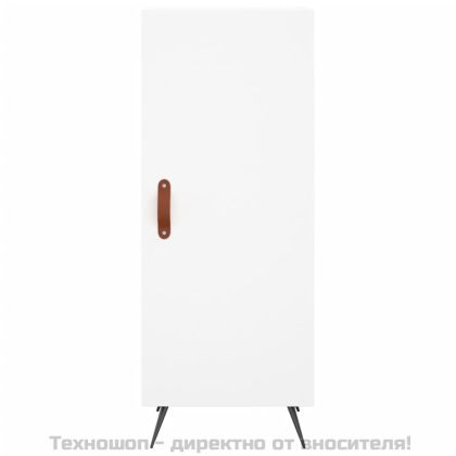 Висок шкаф, бял, 34,5x34x180 см, инженерно дърво