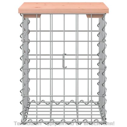 Градинска пейка дизайн габион 33x31x42 см дугласко дърво масив