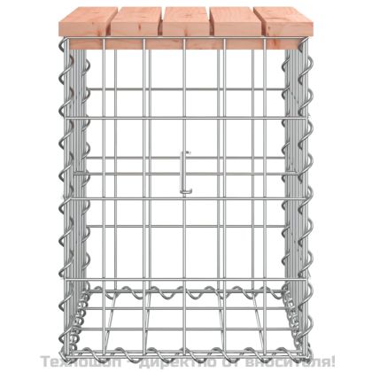 Градинска пейка дизайн габион 33x31x42 см дугласко дърво масив