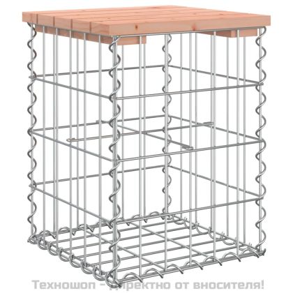 Градинска пейка дизайн габион 33x31x42 см дугласко дърво масив