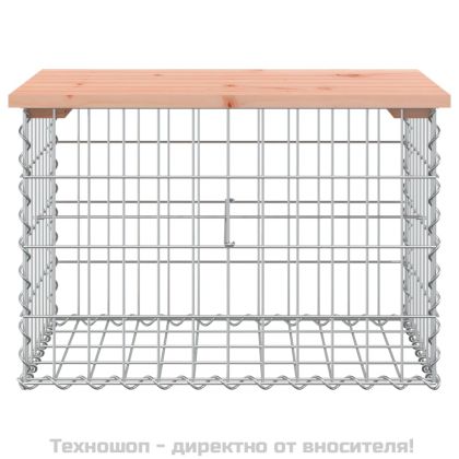 Градинска пейка дизайн габион 63x44x42 см дугласко дърво масив