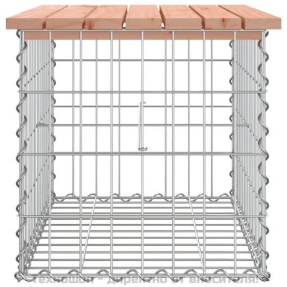 Градинска пейка дизайн габион 63x44x42 см дугласко дърво масив