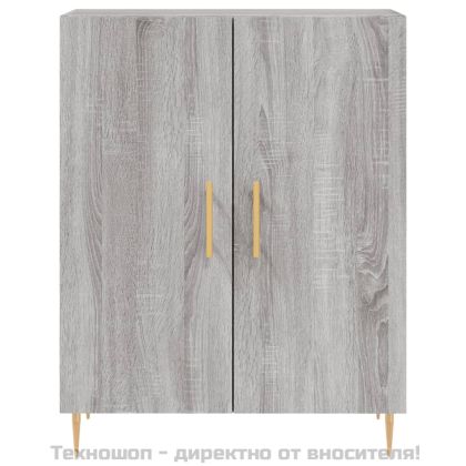 Висок шкаф, сив сонома, 69,5x34x180 см, инженерно дърво
