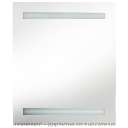 LED шкаф с огледало за баня, антрацит, 50x14x60 см